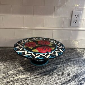 Classic Rose by CERTIFIED INTERNATIONAL 12" Diameter Pedestal Cake Stand